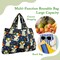 Wrapables Large Foldable Tote Nylon Reusable Grocery Bags, Puppies and Paws